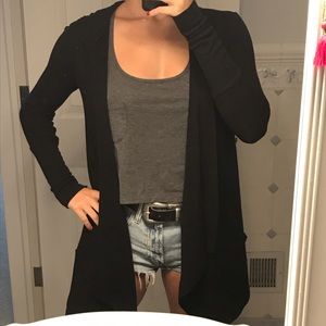 Splendid hooded black cardigan